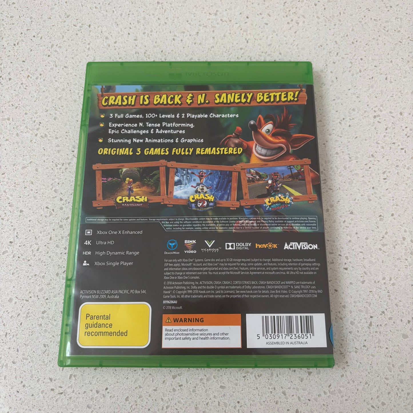 Crash Bandicoot N Sane Trilogy, Xbox One PAL