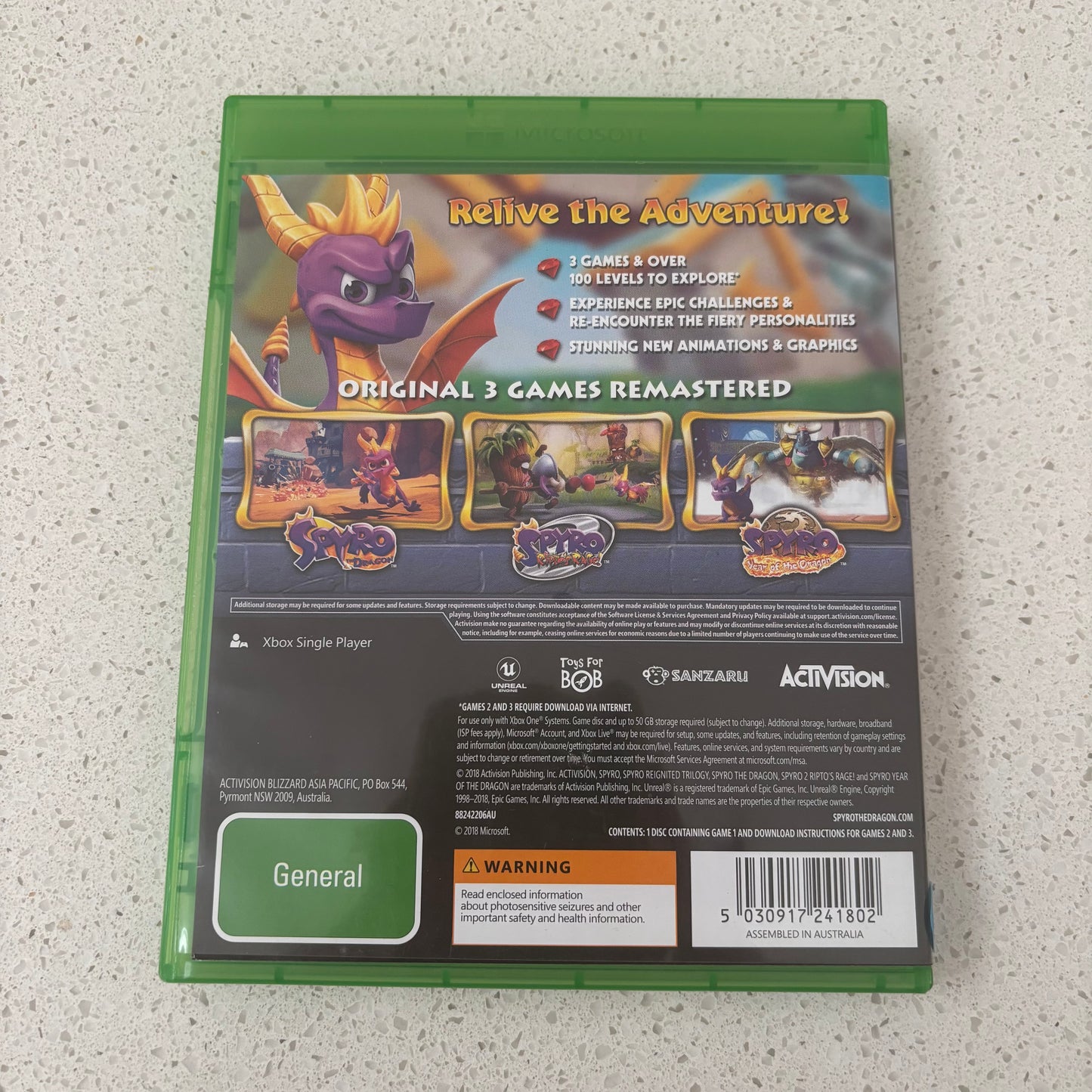 Spyro Reignited Trilogy, Xbox One PAL