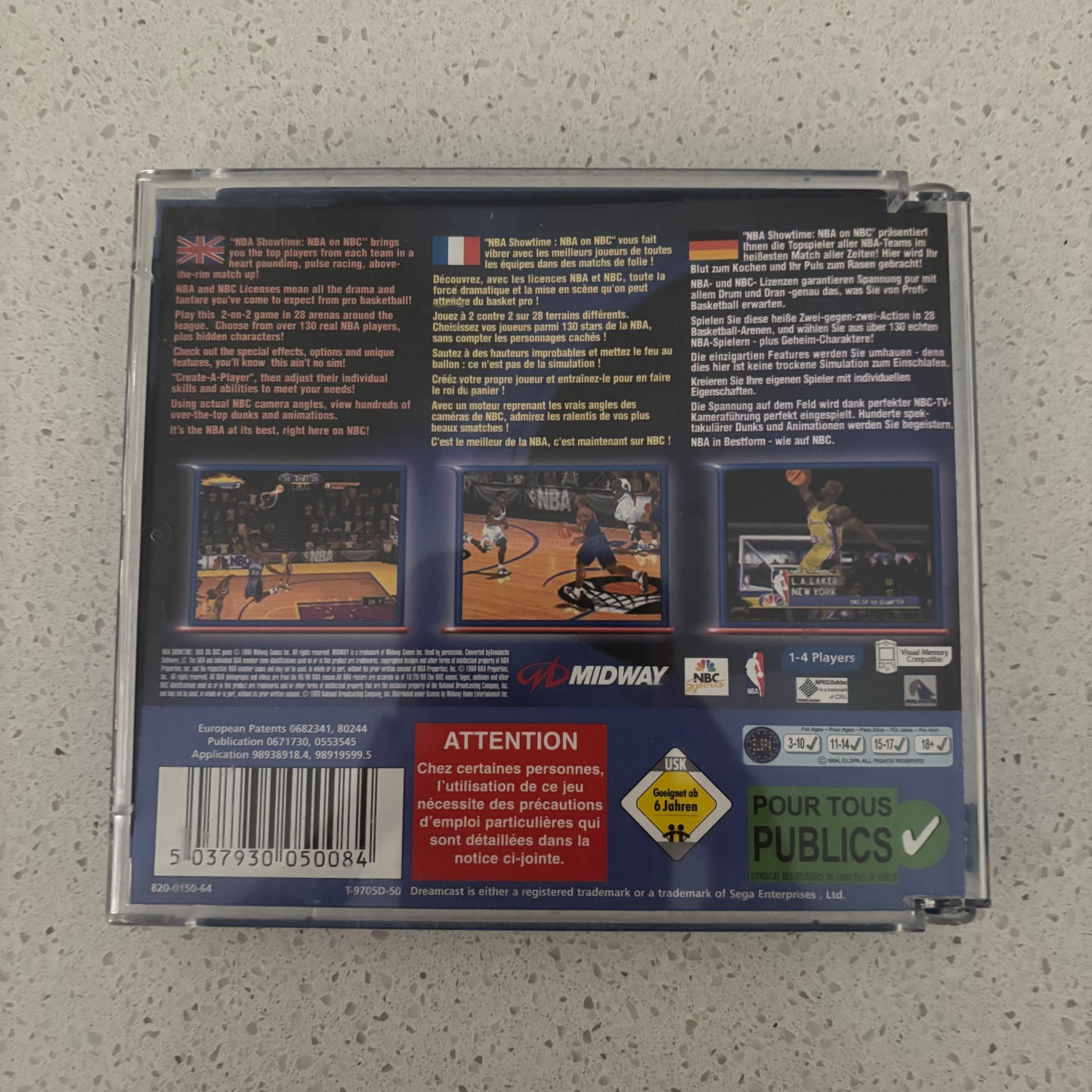 NBA Show Time NBA on NBC, Dreamcast PAL