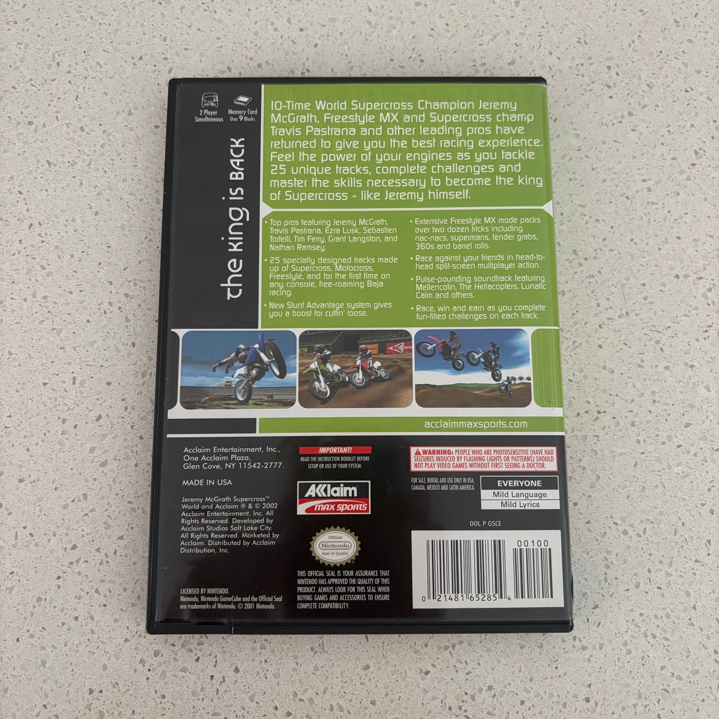 Jeremy McGrath Supercross World, Nintendo GameCube NTSC