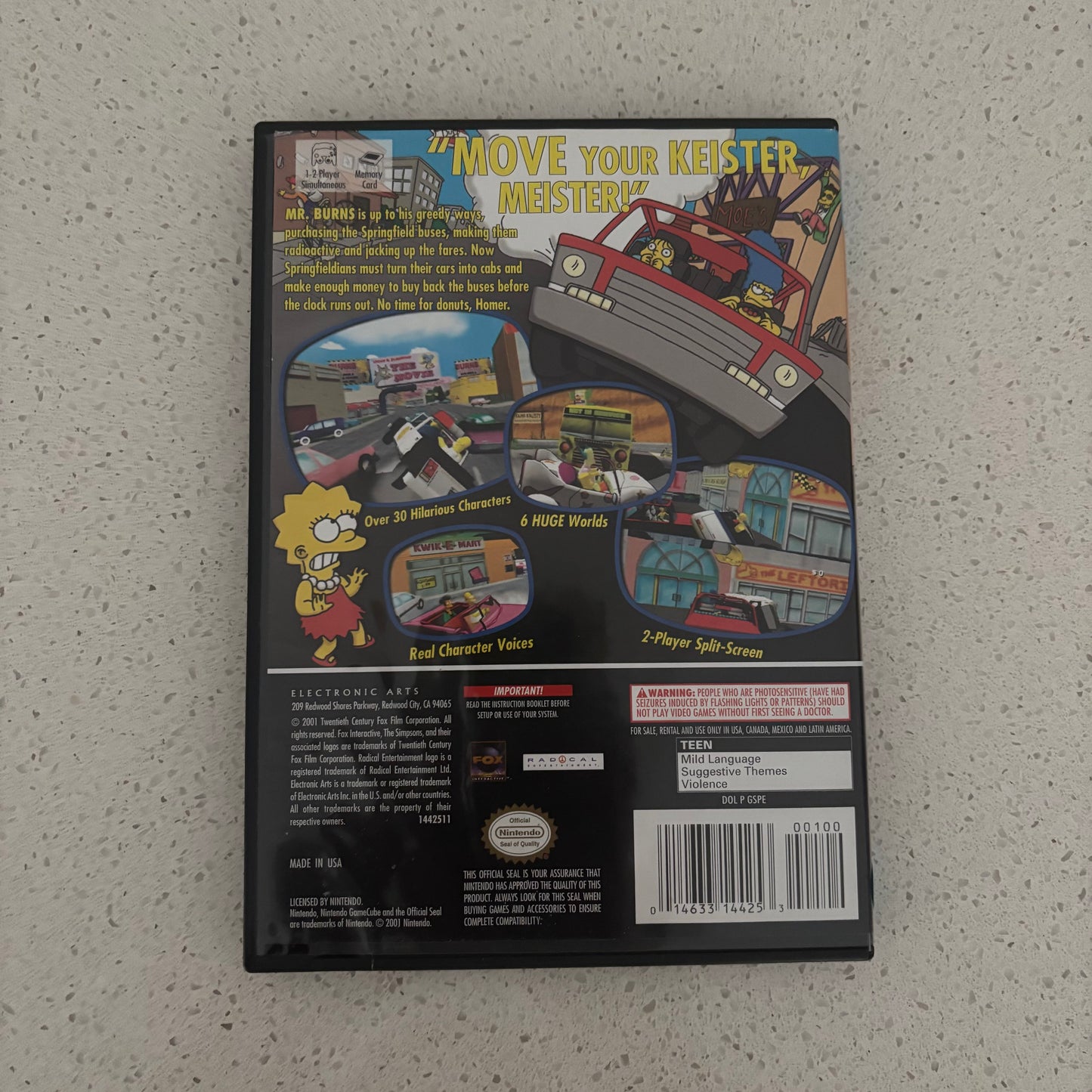 The Simpsons Road Rage, Nintendo GameCube NTSC