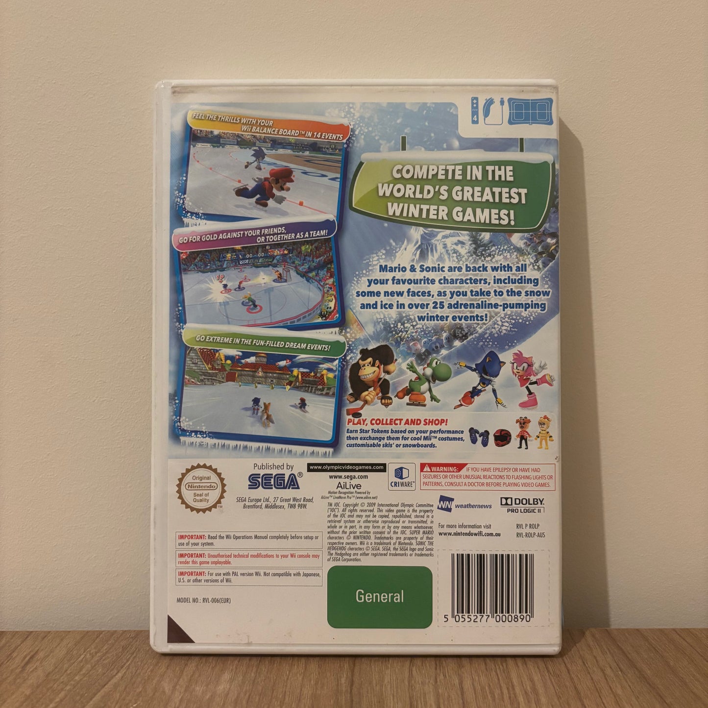 Mario & Sonic at the Olympic Winter Games, Wii PAL